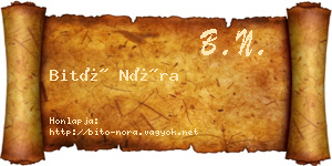 Bitó Nóra névjegykártya